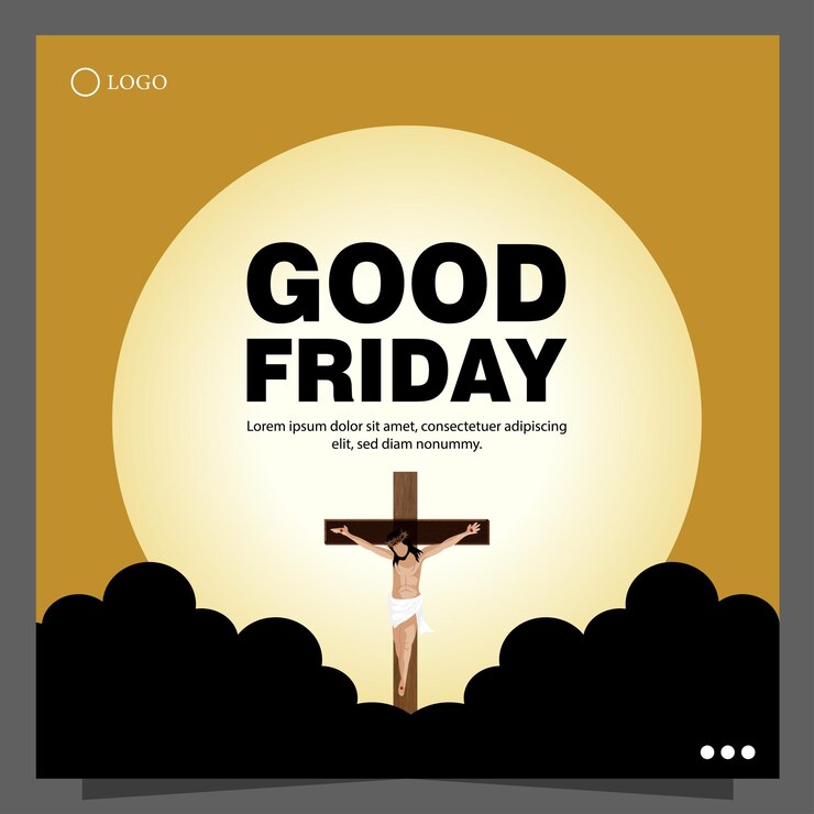 Vector el viernes santo es una festividad cristiana que conmemora la crucifixión de jesucristo