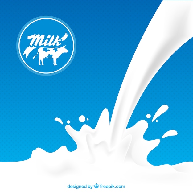 Se vierte la leche.