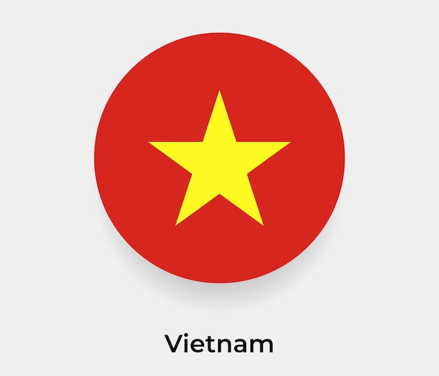 Vietnam bandera burbuja círculo forma redonda icono vector ilustración