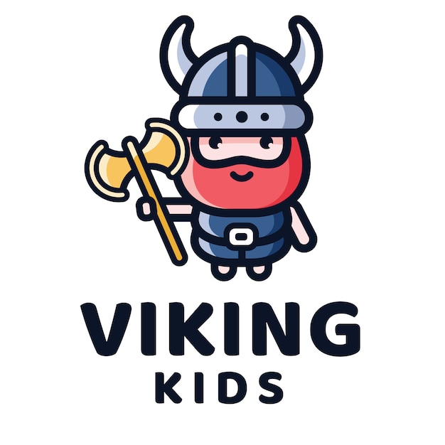 Viking Kids Logo Template