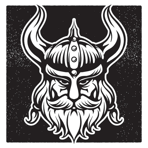 Viking warrior vintage mascot illustration