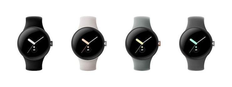 Vector vinnitsia ucrania 17 de octubre de 2022 google pixel watch google pixel watch ilustración vectorial reloj inteligente redondo con logotipo de google