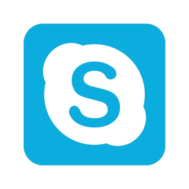 Vinnytsia ucrania 29 de abril de 2023 logotipo de redes sociales populares icono de skype diseño vectorial signo editorial realista