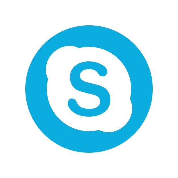 Vinnytsia Ucrania 29 de abril de 2023 Logotipo de redes sociales populares Icono de Skype Diseño vectorial Signo editorial realista