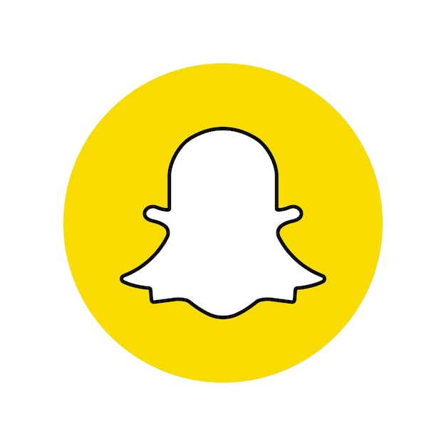 Vinnytsia Ucrania 29 de abril de 2023 Logotipo de redes sociales populares Icono de Snapchat Diseño vectorial Signo editorial realista