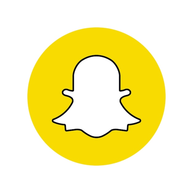 Vinnytsia ucrania 29 de abril de 2023 logotipo de redes sociales populares icono de snapchat diseño vectorial signo editorial realista