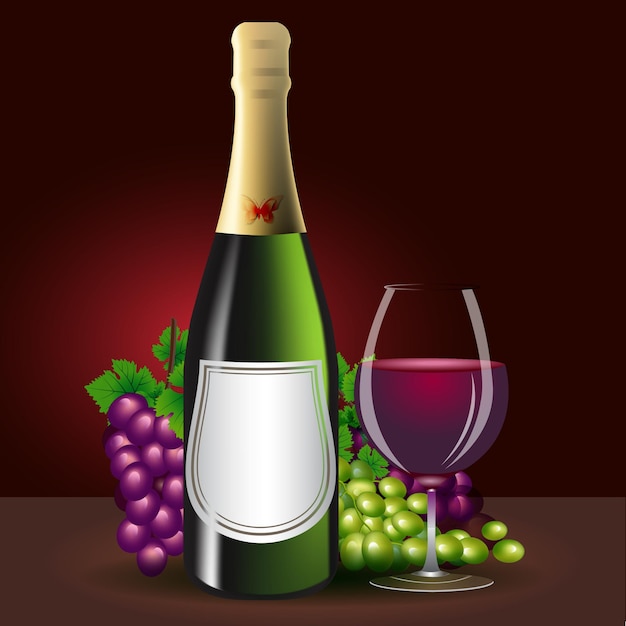 vino tinto de uva