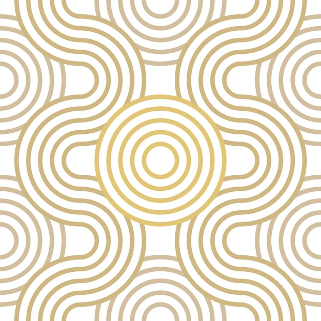 Vintage abstract asia patrón de oro chino japonés y coreano sin costuras