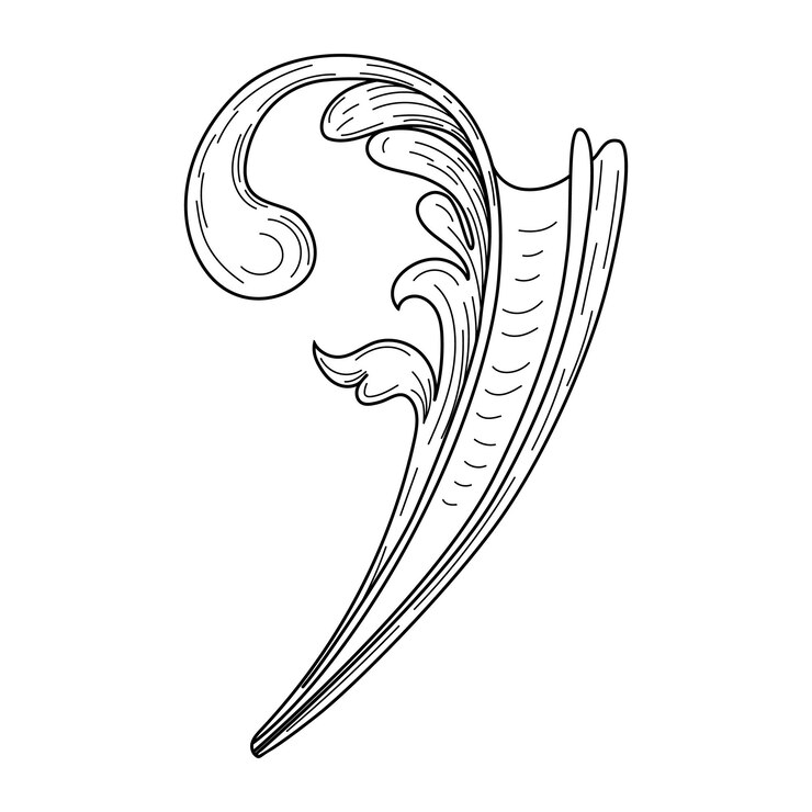 Vector vintage barroco ornamento patrón retro estilo antiguo acanto