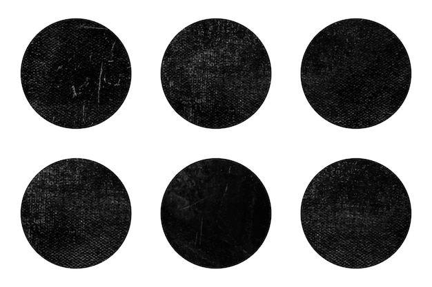 Vintage Black Circle Grunge Textures Ilustración vectorial de fondo de las texturas