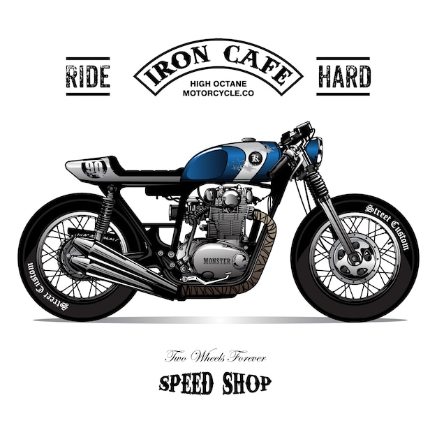 Vintage cafe racer póster