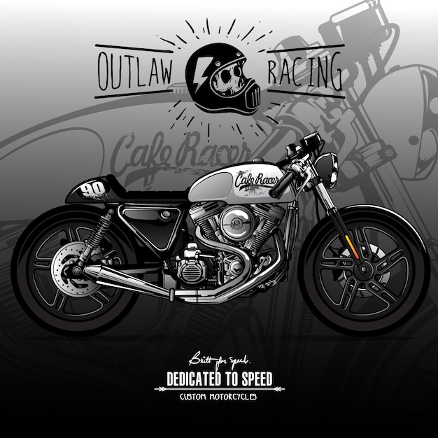 Vintage cafe racer póster