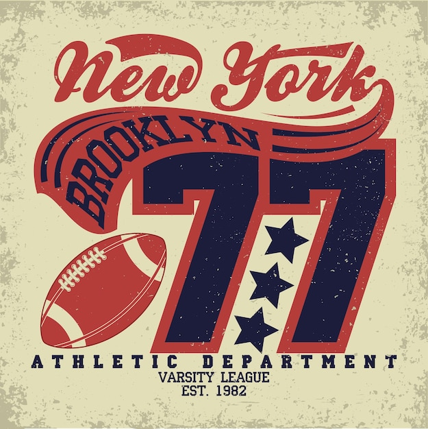 Vector vintage camiseta diseño gráfico grange imprimir sello fútbol tipografía emblema deportes logo diseño creativo vector