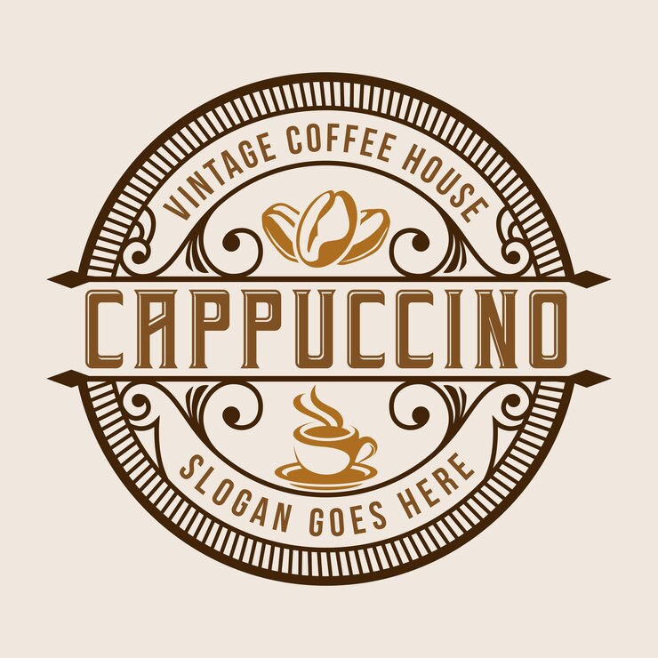 Vector vintage coffee shop coffee cup logo plantilla insignia etiqueta ilustración vector diseño