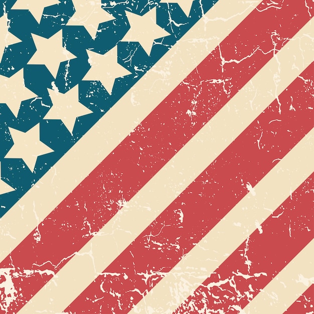 Vector vintage desgastado grunge bandera de los estados unidos de américa