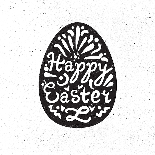 Vector vintage feliz pascua letras