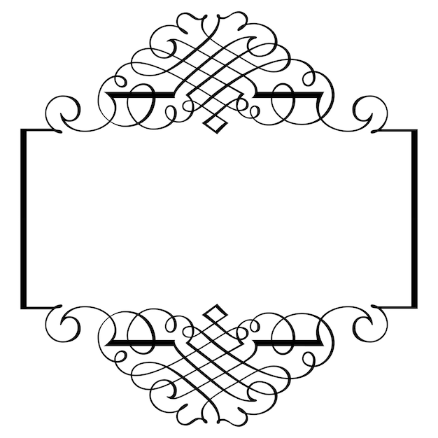 Vintage forjado floral clásico caligráfico retro viñeta pergamino marcos elementos de diseño ornamental negro conjunto aislado vector