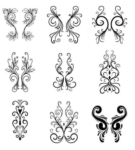 Vintage giros y divisores únicos para su diseño