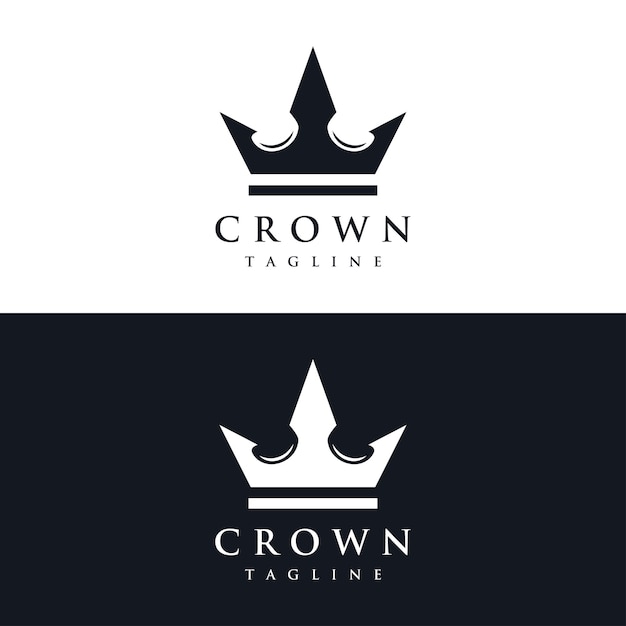 Vintage Golden Royal Crown diseño de logotipo con elegante y lujoso geométrico con idea creativaLogo para belleza de negocios y salón