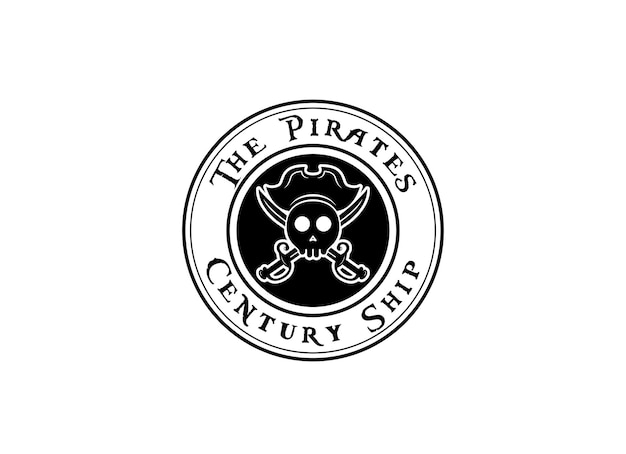 vintage grunge cabeza pirata barba anciano logotipo diseño vector gráfico símbolo icono signo ilustración idea creativa