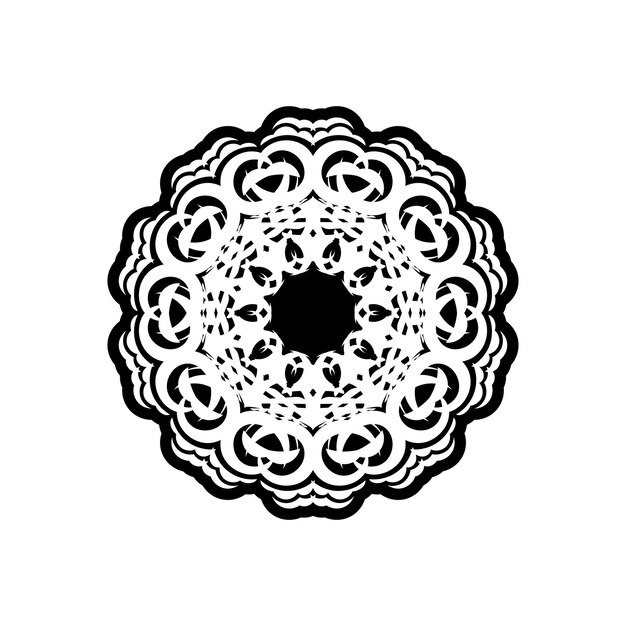 Vintage mandala logo ornamento redondo ilustración vectorial