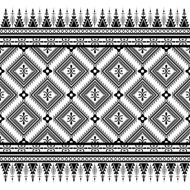 Vintage monocromático geométrico abstracto patrón tribal