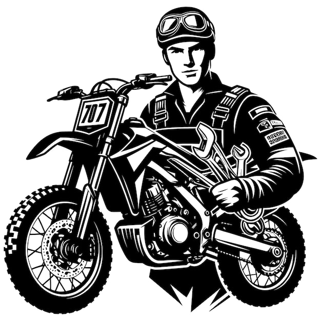 Vintage Moto Mecánico svg archivos vectoriales