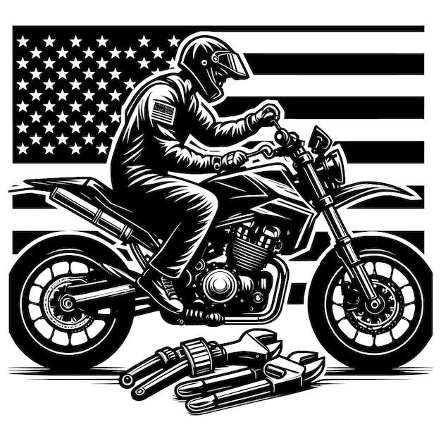 Vector vintage moto mecánico svg archivos vectoriales