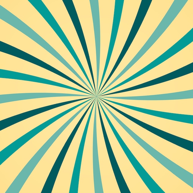 Vintage patrón en espiral amarillo y azul fondo de estallido de sol