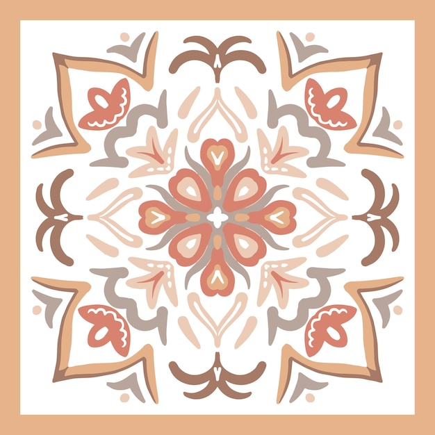 Vintage de patrones sin fisuras con diseño de mosaico de motivos victorianos