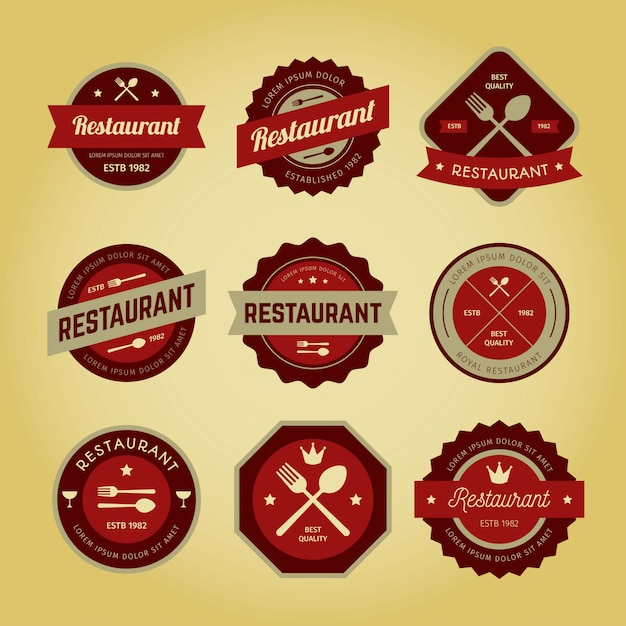 Vector vintage restaurante logo