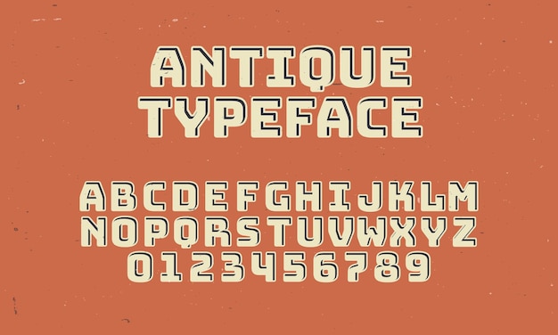 Vintage retro vector alfabeto fuente tipografía tipo de letra diseño