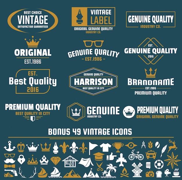 Vintage retro vector logo para banner