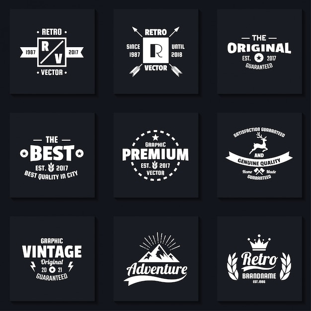 Vintage retro vector logo para banner