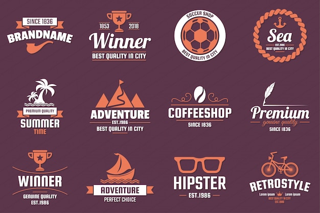 Vintage retro vector logo para banner