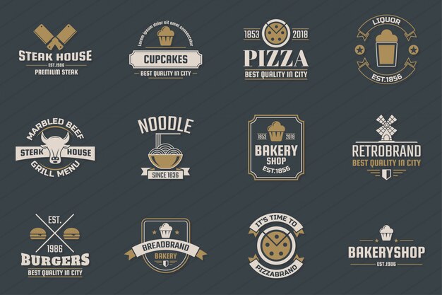 Vintage retro vector logo para banner