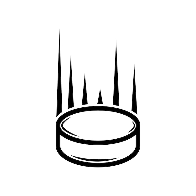 Vintage retro vwinter sport hockey puck Se puede utilizar como emblema logotipo insignia etiqueta marca