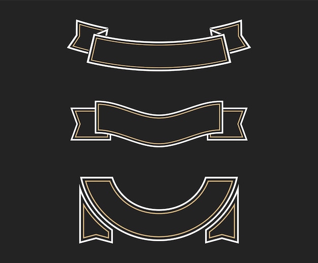 Vintage Ribbon Banner vectores de arte