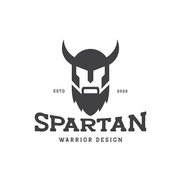 Vintage simple cara vikingo nórdico diseño de logotipo vector gráfico símbolo icono ilustración idea creativa