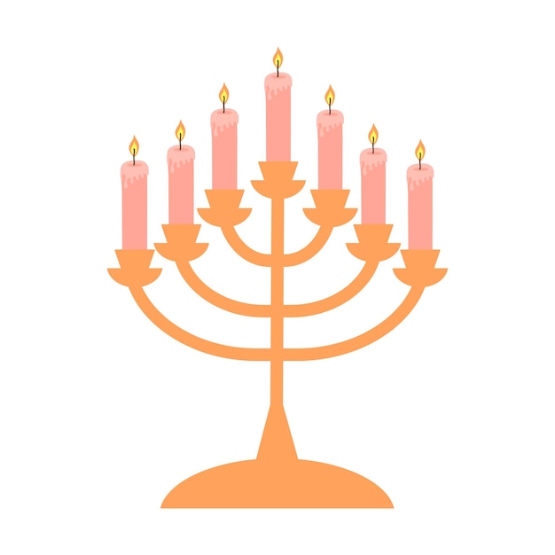 Vintage velas históricas en un candelabro Composición acogedora con velas encendidas
