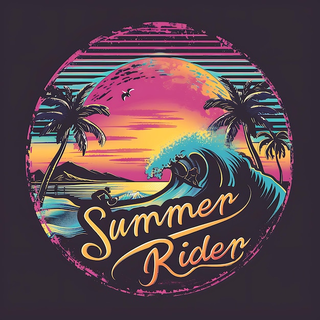 Vintage Vibes hace ilustraciones vectoriales de camisetas de verano retro atemporales