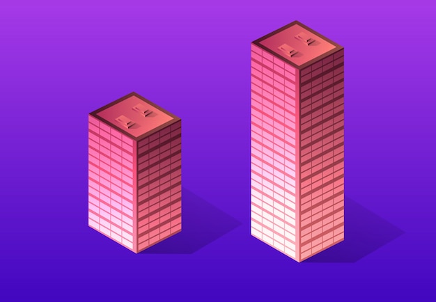 Violet set 3d futurista