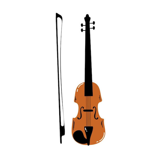 Vector violín ilustración vectorial de un violín aislado en blanco