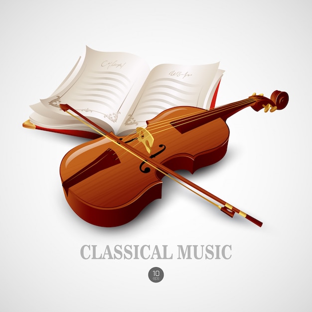 Vector violín. ilustración