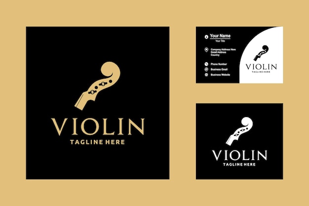 Violín Viola Violín Violoncelo bajo Contrabajo Headstock Instrumento musical Diseño de logotipo Inspiración