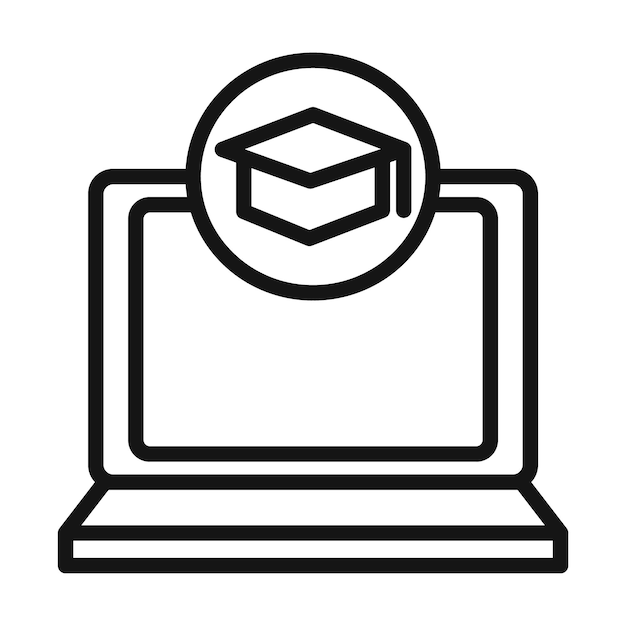 Virtual Learning ELearning Icon Perfecto para la educación en línea