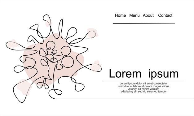 Virus abstracto - dibujo de línea continua