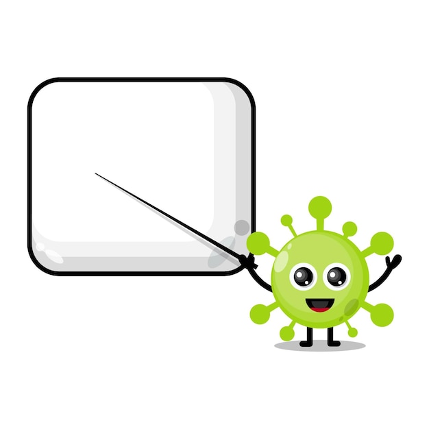 Virus se convierte en una mascota de personaje lindo maestro.