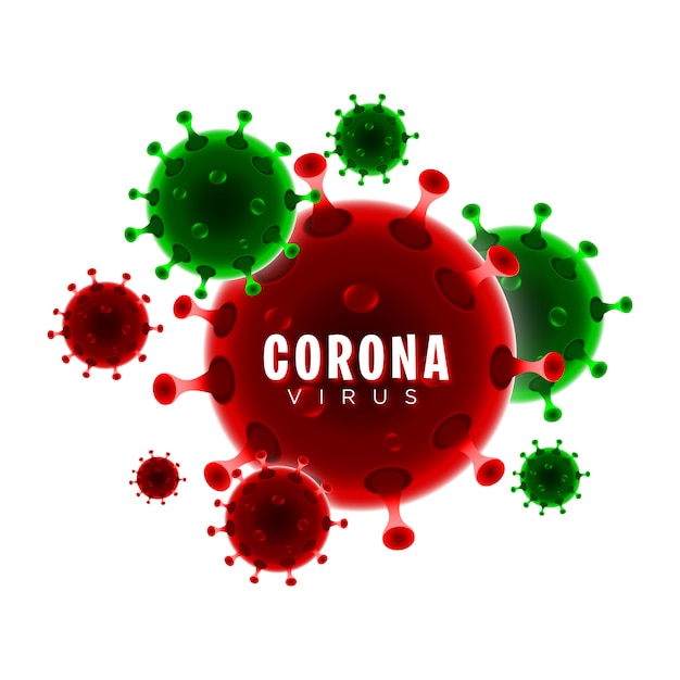 Vector virus corona y vector covid-19 de células de virus