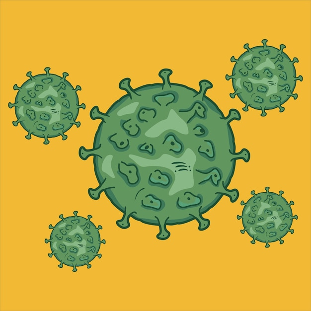 virus coronavirus en la ilustración de diseño plano.